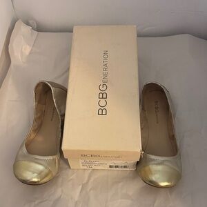 BCBGeneration Women's Metallic Gold and Silver Flats